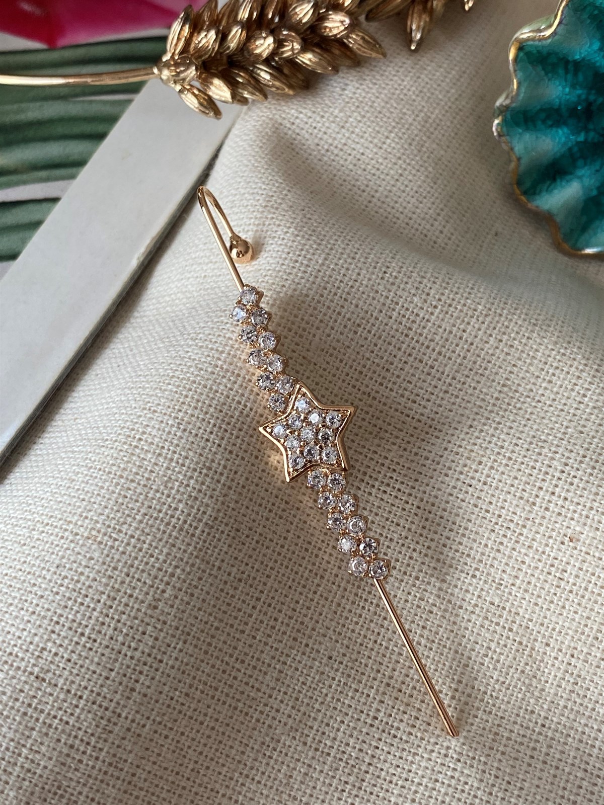 Vip Yıldızlı Tasarım Küpe