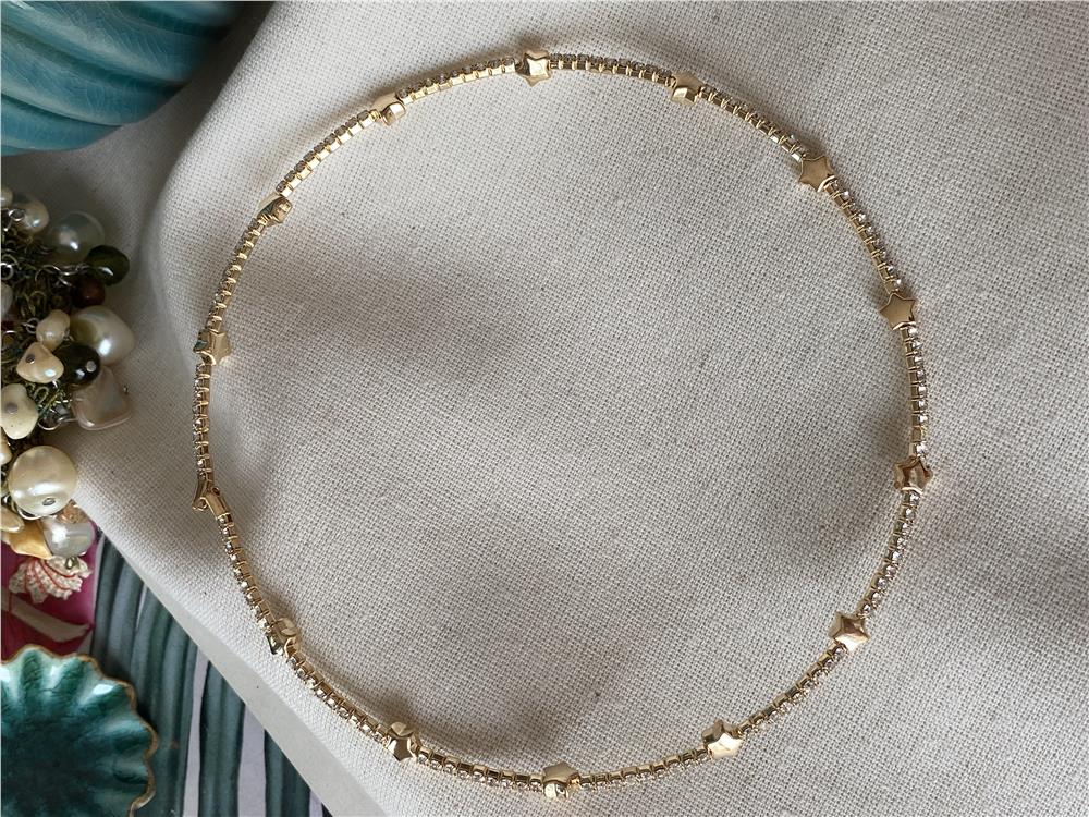 Yıldızlı Suyolu Choker Kolye