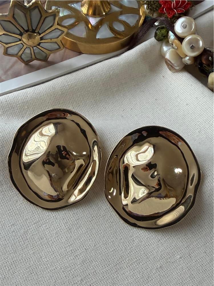 Yuvarlak Plaka Küpe