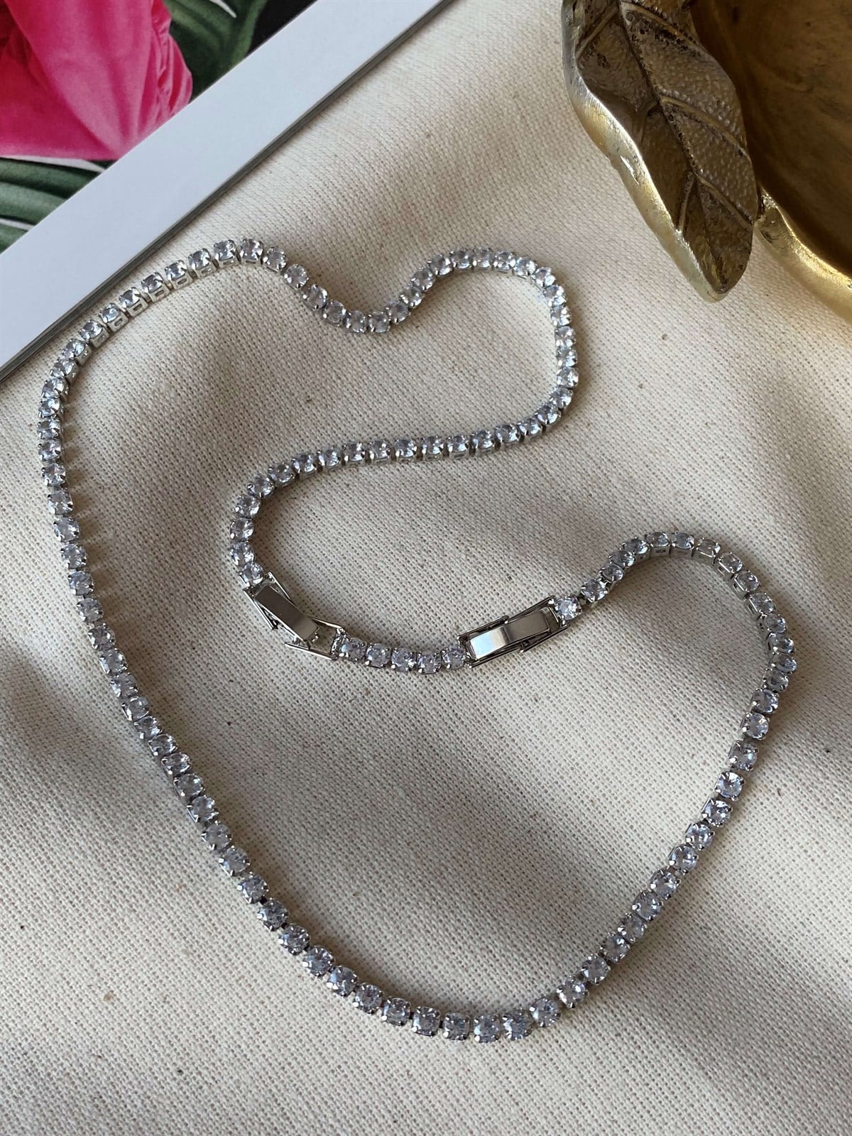 Elegant Waterway Necklace Silver