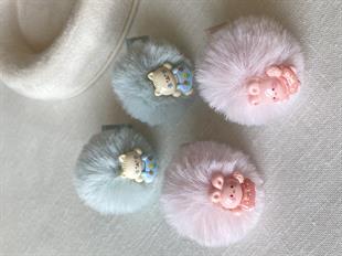  Peluş Hayvan Figürlü Toka Seti