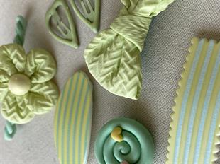  Yeşil Desenli Toka Seti