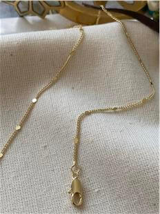 14K 60 cm Ezme Detaylı Zincir