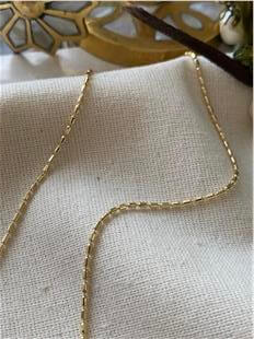 14K 60 cm Sıralı Mini Kapsül Zincir