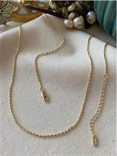 14K 60 cm Sıralı Mini Kapsül Zincir