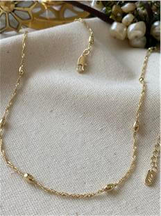 14K Badem Detaylı Sarmal Zincir