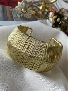 14K Bombeli Tel Kelepçe