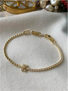 14K Çift Model Zincir Kar Tanesi Detaylı Bileklik