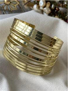 14K Çoklu Bilezik Görünümlü Kelepçe