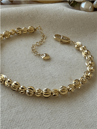 14K Desenli Dorika Bileklik