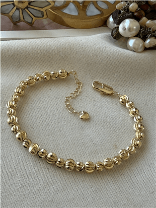 14K Desenli Dorika Bileklik