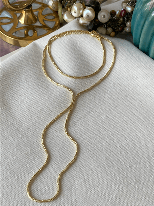 14K Desenli Silindir Zincir Şahmeran