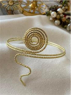 14K Desenli Spiral Pazu Bilekliği