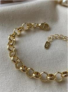 14K Geniş Halka Bileklik