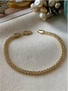 14K Hasır Örme Bileklik