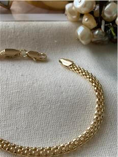 14K Hasır Örme Bileklik