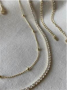 14K İkili Dorikalı Suyolu Kolye