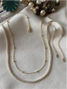 14K İkili Dorikalı Suyolu Kolye