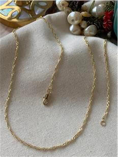 14K İnce Sarmal Zincir 