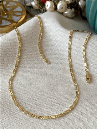14K Kilit Model Zincir Kolye