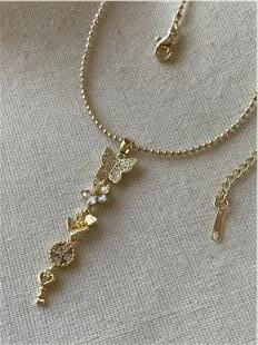 14K Mini Dorika Zincirli Romance Kolye