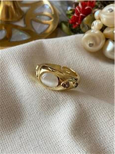 14K Renkli Taşlar Bombe Serçe Parmak Yüzüğü