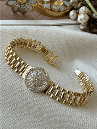 14K Saat Model Zincir Bileklik