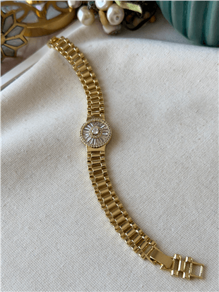 14K Saat Model Zincir Bileklik