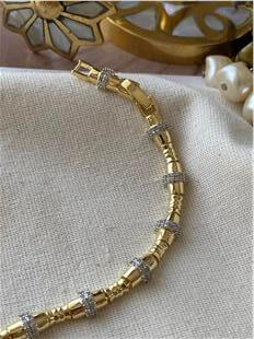 14K Silver Taşlı Silindir Bileklik