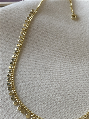 14K Sıralı Mini Pul Kolye