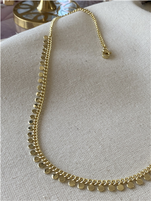 14K Sıralı Mini Pul Kolye