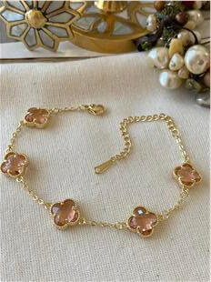 14K Somon Taşlı Cleef Bileklik