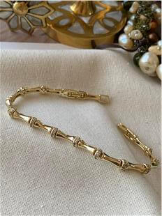 14K Taşlı Bone Bileklik