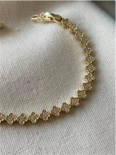 14K Taşlı Cleef Model Bileklik