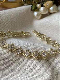 14K Taşlı Cleef Tasarım Bileklik