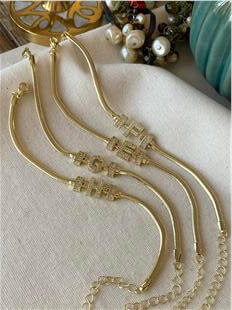 14K Taşlı Harf Bileklik