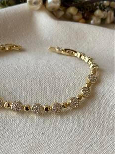 14K Taşlı Point Model Bileklik