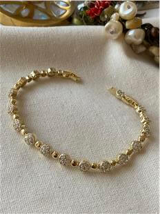 14K Taşlı Point Model Bileklik