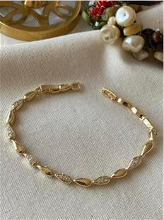 14K Taşlı Sıralı Damla Model Bileklik Bileklik