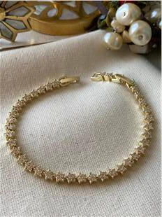 14K Taşlı Yıldızlar Bileklik