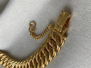 22 Ayar Geniş Örme Bileklik