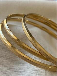 Çelik Kalın Yarı Simli Bilezik