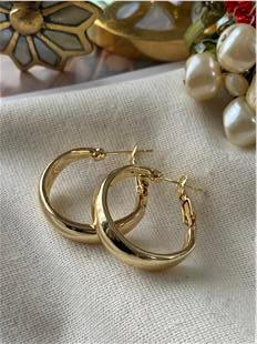 2,5 cm Gold Bombeli Mini Halka Küpe