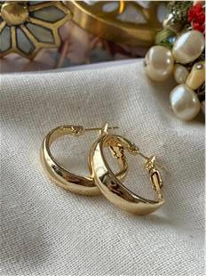 2,5 cm Gold Bombeli Mini Halka Küpe