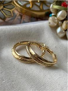 3 cm Desenli Halka Küpe