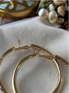 4 cm Gold Boru Halka Küpe