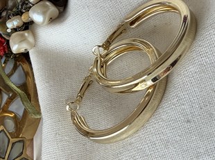 4 cm Küt Halka Küpe