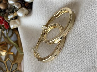 4 cm Küt Halka Küpe