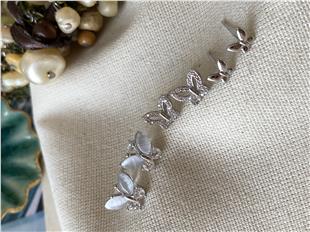 925 Silver Post Altılı Kelebekler Küpe