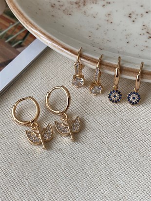 Altılı Pelerin Küpe